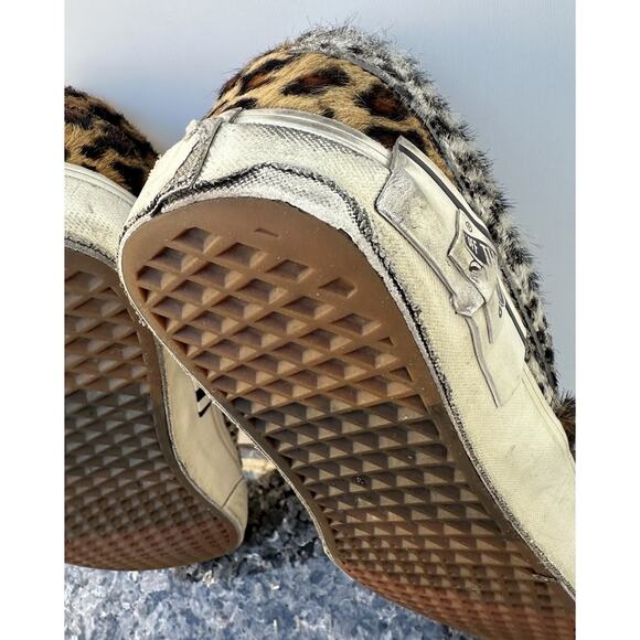 Damaged VANS VAULT SLIP-ON CAP LX Cut Paste Multi Pony-Hair Checkerboard Men 12 - Picture 5 of 13